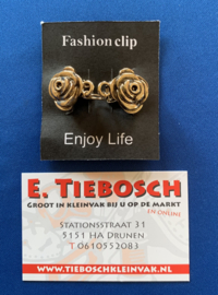 Vest sluiting goud bloem