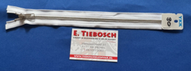Ykk deelrits nikkel 30 cm wit