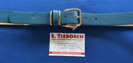 Dames riem 3 cm petrol 90 cm lang