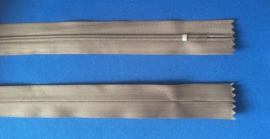Blinde rits 60 cm taupe