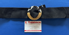 Dames riem 5,5 cm zwart 85 cm lang