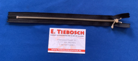 Sier rits nikkel zwart 25 cm