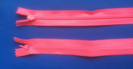 Blinde rits 25 cm lang hard roze