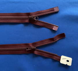 YKK dubbel deelbaar donker rood 80 cm