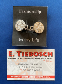Vest sluiting oud zilver rond