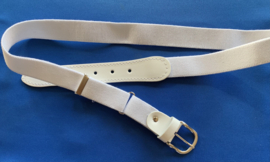 Elastische heren riem verstelbaar 3 cm breed wit