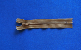 Ykk rits 12 cm licht bruin