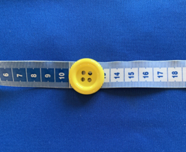Carnavals knoop geel 25 mm