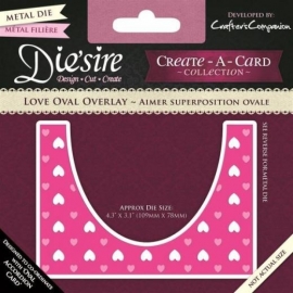 Die'sire Create a Card: Love Oval Overlay