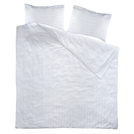 Duvet Cover, White, 240x260cm, 2 Persons, Woven Satin Stripes, PC 50-50, Treb PH