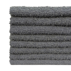 THL77 Gæstehåndklæder Mørkegrå 30x30cm 100% Bomuld - Treb SH