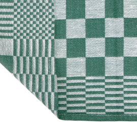 Block Towels Tea Towels Green and White Checkered 65x65cm 100% cotton - Treb AD