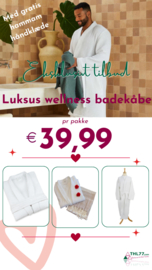Wellness-pakke: Badekåbe Waffle & Hamam-håndklæde 90x165cm Beige