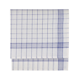Glass Cloth Blue Lines Half Linen/Cotton 70x70cm - Treb Towels