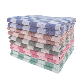 Tea Towel Blue and White Checkered 65x65cm 100% Cotton - Treb WS