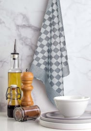 Tea Towel Black and White Checkered 65x65cm 100% Cotton - Treb WS