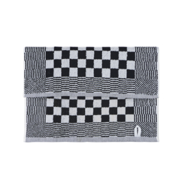 Towel Black and White Block 52x55cm Cotton - Treb Towels