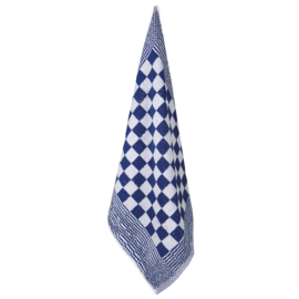 Towel Blue And White Block 52x55cm Cotton - Treb Towels
