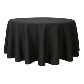 Tablecloth, Round, Black, 163cm Ø, Treb SP
