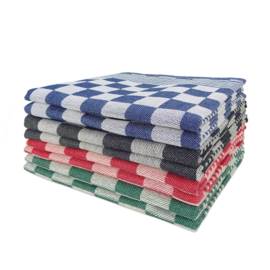 Block Towels Tea Towels Blue and White Checkered 65x65cm 100% cotton - Treb AD