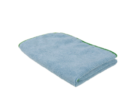 Microfibre Cloths Blue With Green Edge 40x40cm - Treb Towels