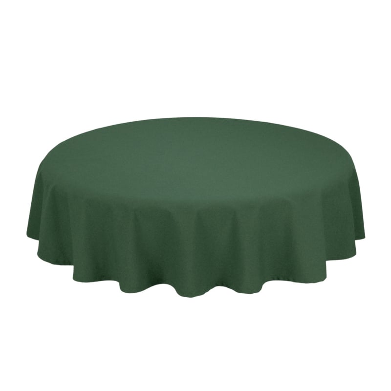 Tablecloth, Round, Forest Green, 163cm Ø, Treb SP