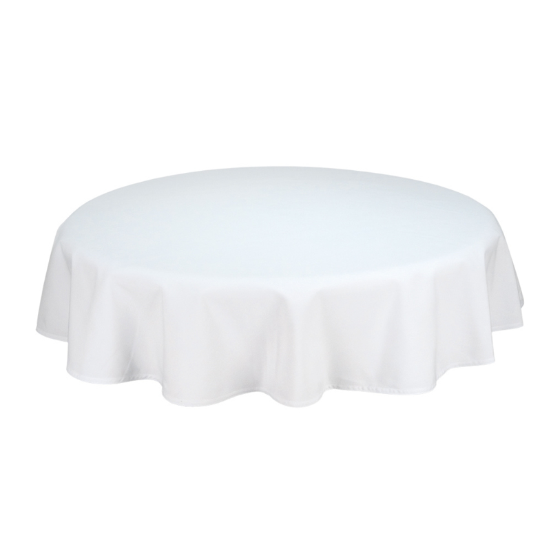 Tablecloth, Round, White, 132cm Ø, Treb SP