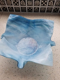 blauwe fruitschaal