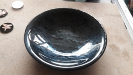 Black with petroleum ripple bowl
