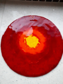 Big Red with orange and yellow