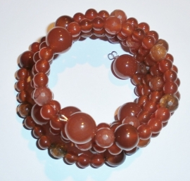 Donker oranje armband