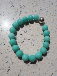 Mintgroene Jade met zilver