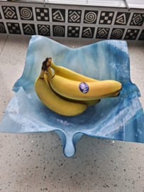blauwe fruitschaal