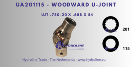 UA201115 - Woodward U-Joint UJT .750-20 (201) x 17,5 mm-54 (115)