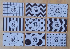 Set mini maatkaartjes