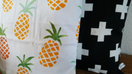 Kussenhoes ananas wit 40x40