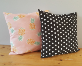 Kussenhoes ananas roze 40x40