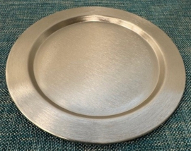 Kaarsen onderzetter zilver 17 cm