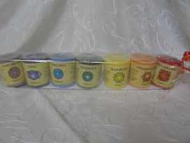 Chakra geurkaarsen set votives