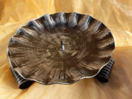Kandelaar smeedijzer zwart goud 18 cm
