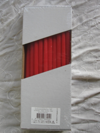 Bloemsteekkaars rood 31 cm
