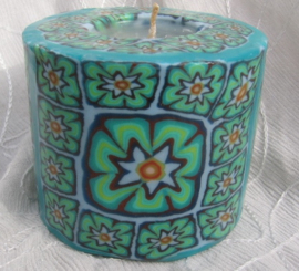 Millefleur Turquoise Swazi Candle