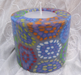 Mozaïk gekleurd Swazi Candle