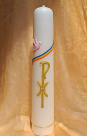 Doopkaars Regenboog en Duif