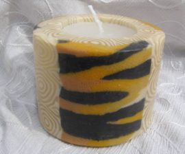 Tijgervacht spiraal Swazi Candle