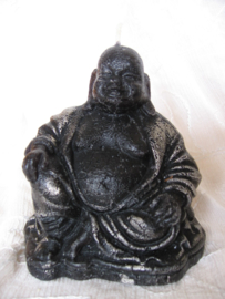 Happy Boedda kaars zwart