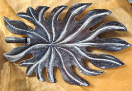 Papayablad hout schaal