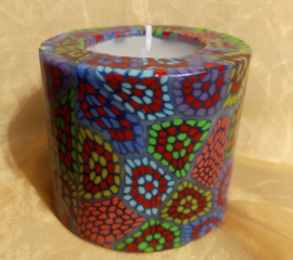 Mozaik gekleurd Swazi Candle