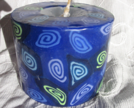 Spiralen donkerblauw Swazi Candle