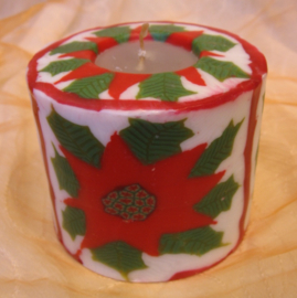 Kerstroos kaars Swazi Candle